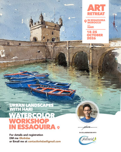 Watercolor Workshop in Essaouira Urban Landscapes with Hari 18–25 October 2026