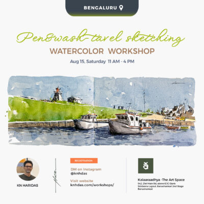 Pen&Wash travel sketching workshop in Bangalore