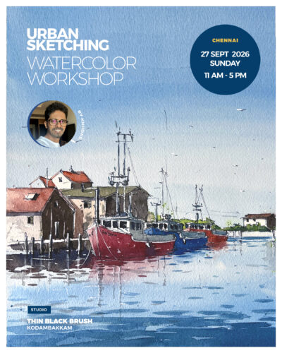 Urban Sketching Watercolour workshop in Chennai