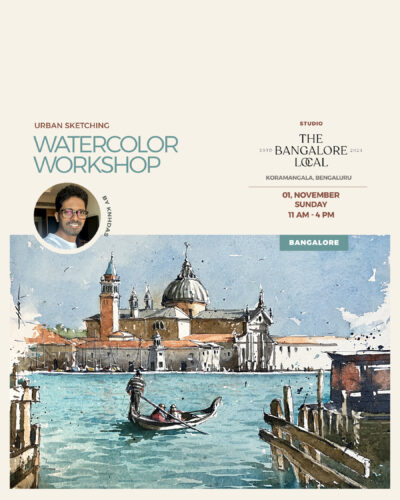 Watercolor workshop by @knhdas in Bangalore