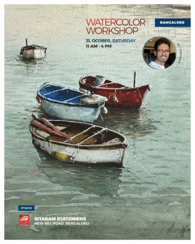 Waercolor workshop in Bengaluru by @knhdas